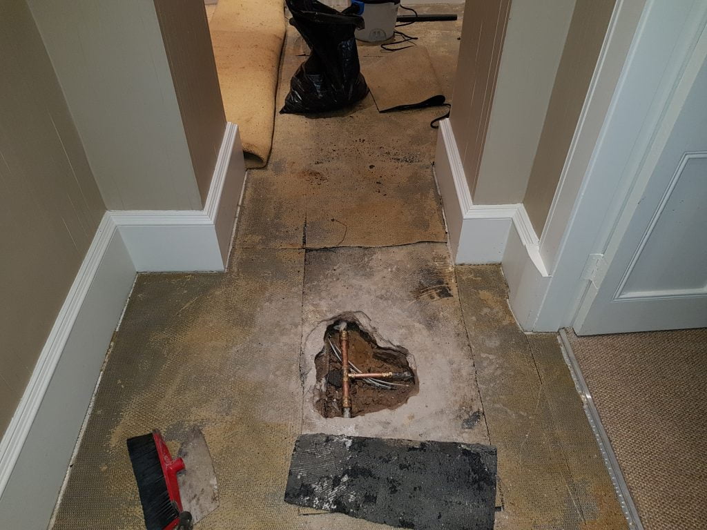 como achar um vazamento de água