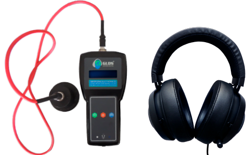 Geofone Digital GLDS LD-25 para detecção profissional de vazamentos de água